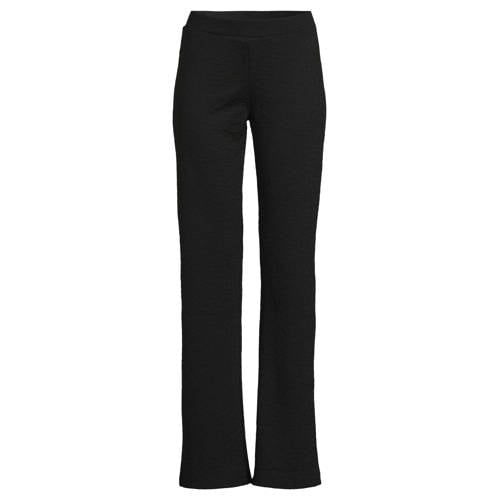 anytime jacquard flared panterprint broek zwart afbeelding