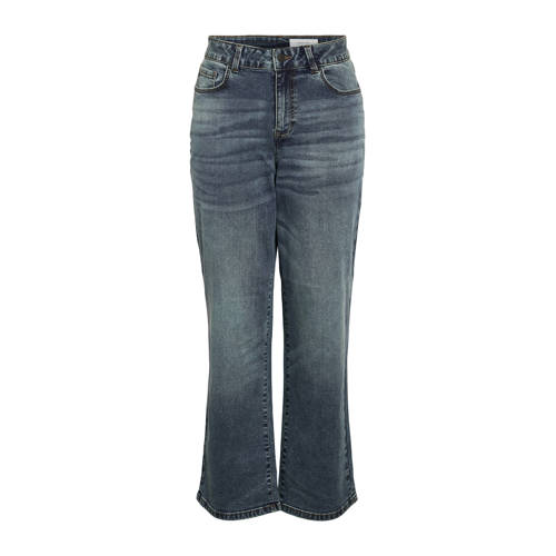 NOISY MAY Curve high waist wide leg jeans medium blue denim afbeelding