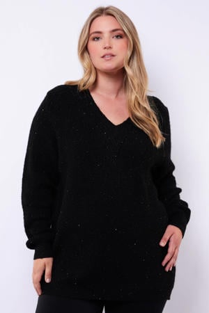 gebreide trui zwart met lurex