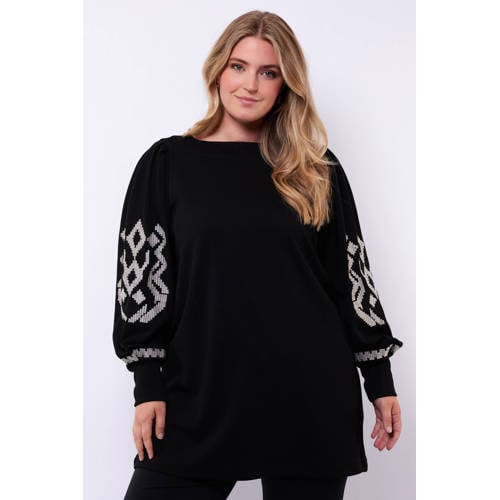 Exxcellent geruite tuniek zwart afbeelding