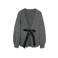 NOISY MAY Curve gebreid vest grijs
