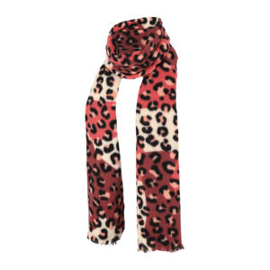 sjaal met panterprint roze