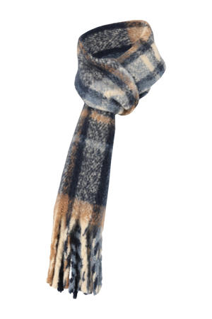 geruite sjaal donkerblauw
