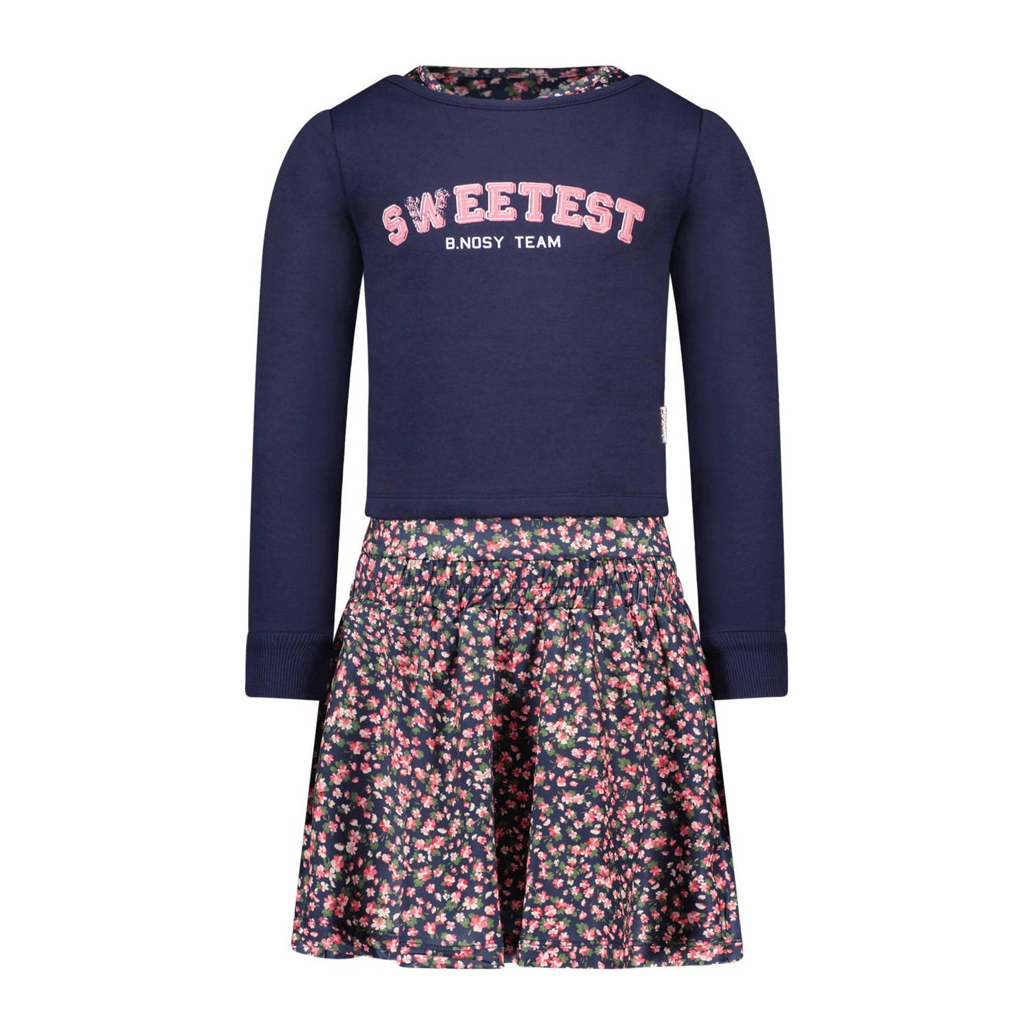B.Nosy 2-delige jurk blauw roze
