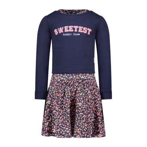 B.Nosy 2-delige jurk blauw/roze afbeelding