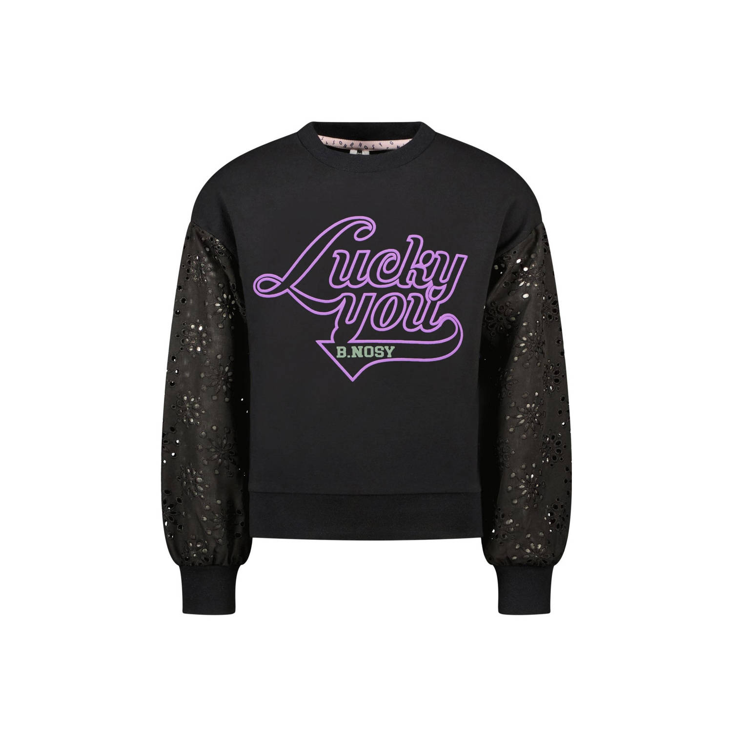 B.Nosy kanten sweater zwart
