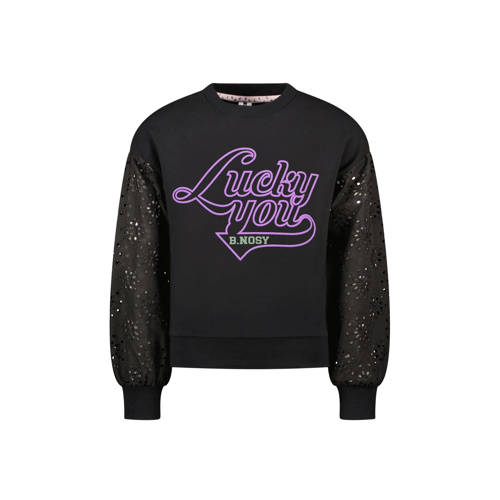 B.Nosy kanten sweater zwart afbeelding