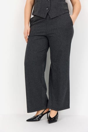 wide leg high waist broek antraciet