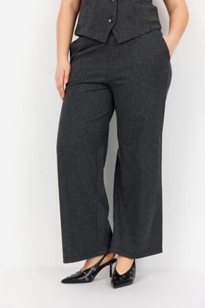 wide leg high waist broek antraciet