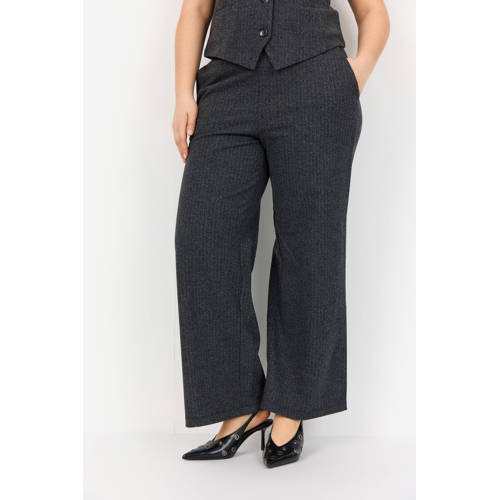 Wasabiconcept wide leg high waist broek antraciet afbeelding