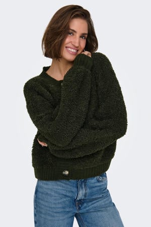 teddy gebreid vest