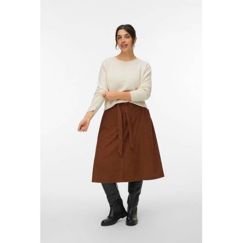 VERO MODA CURVE gebreide trui ecru afbeelding