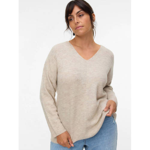 VERO MODA CURVE pullover grijs gebreid afbeelding
