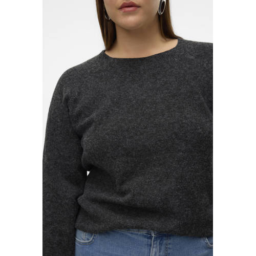 VERO MODA CURVE gebreide trui antraciet afbeelding