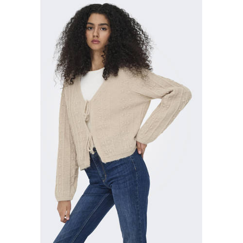 JDY gebreid vest beige afbeelding