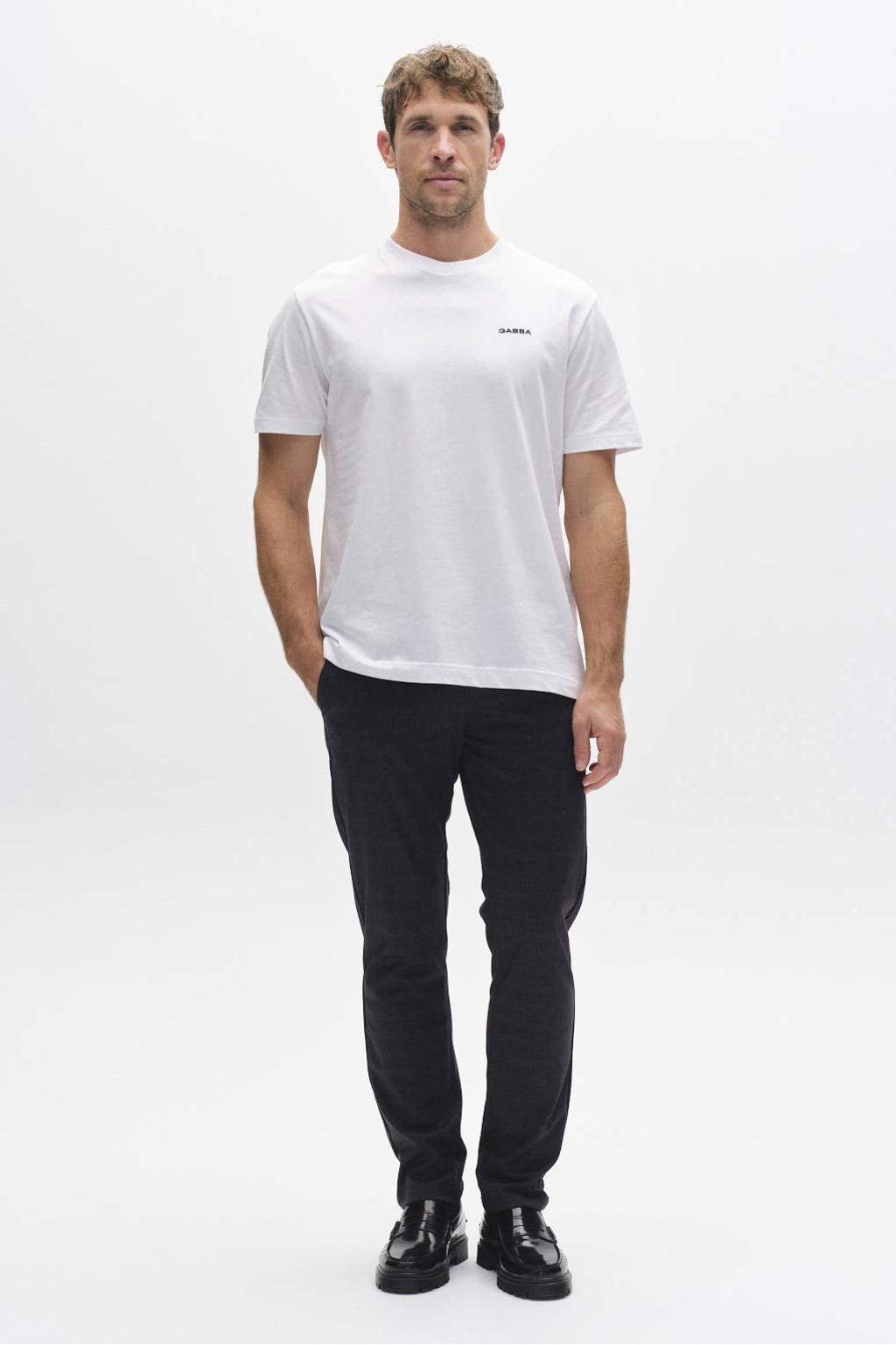 Gabba slim straight fit chino donkerblauw