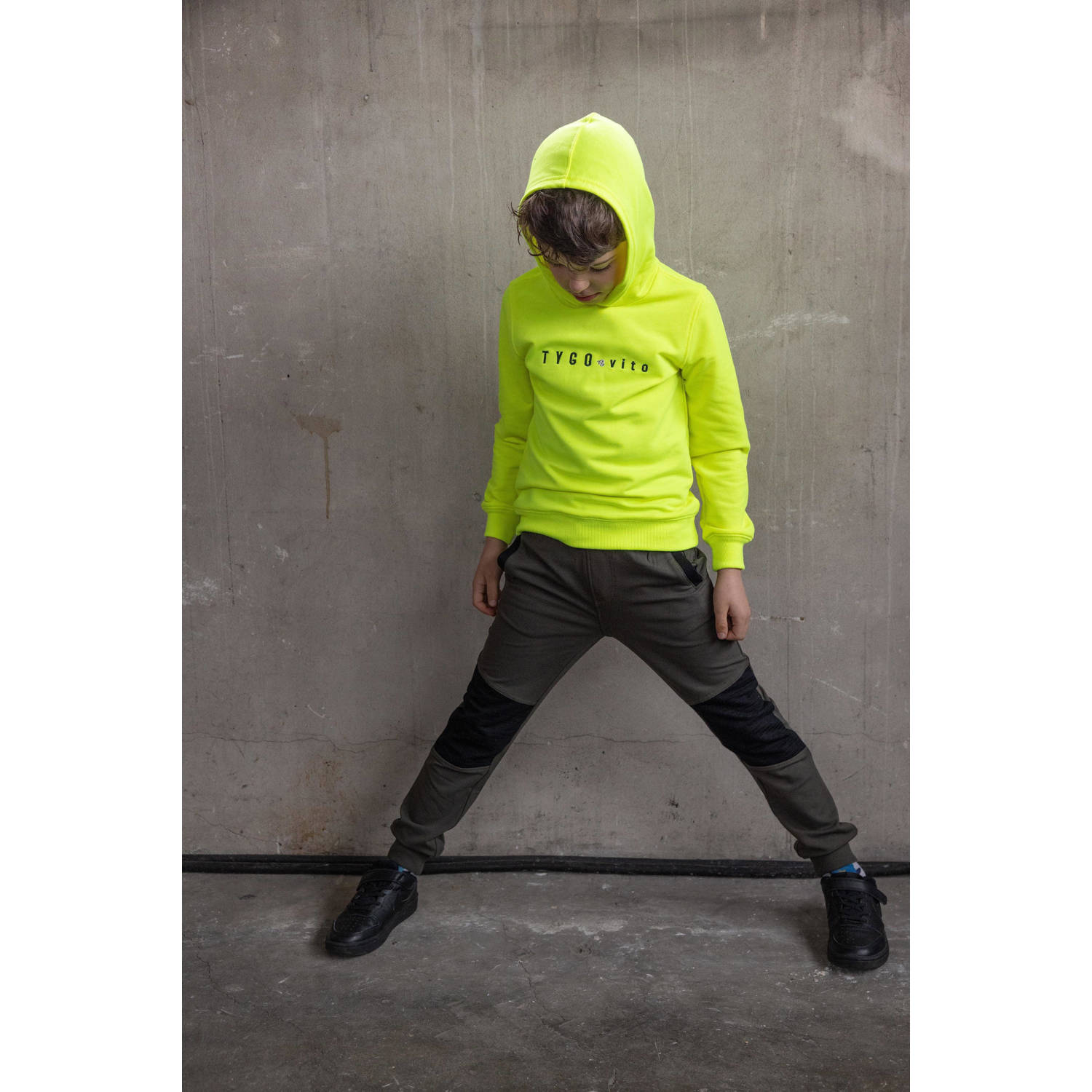 TYGO & vito hoodie neongeel