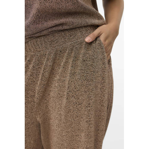 VERO MODA CURVE regular high waist casual broek goud met lurex afbeelding