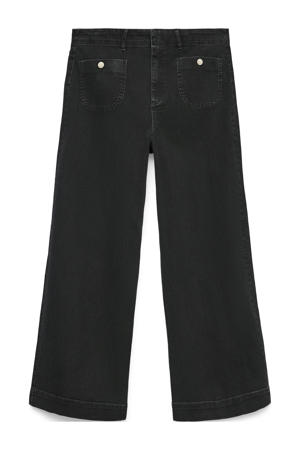 wide leg jeans black denim