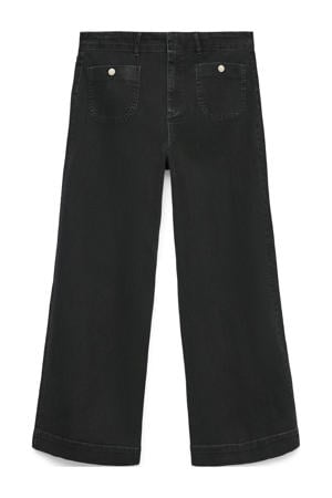 wide leg jeans black denim