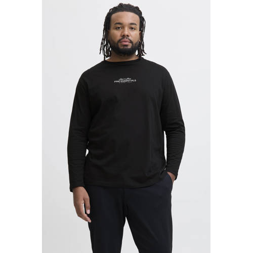 JACK & JONES PLUS SIZE longsleeve zwart afbeelding