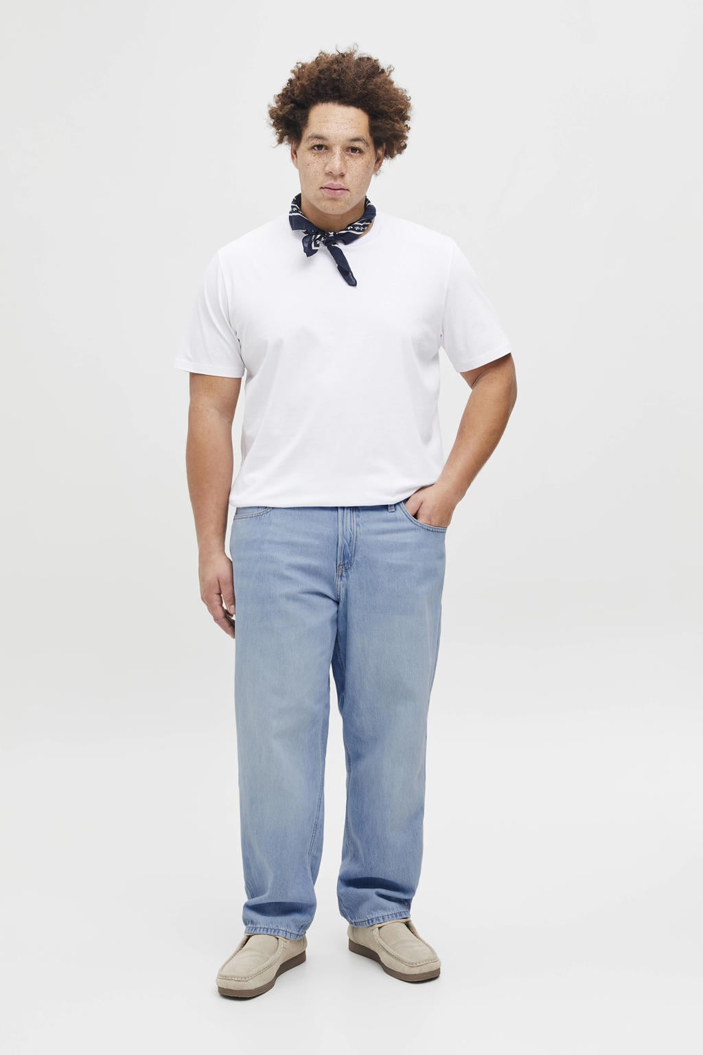 JACK & JONES PLUS SIZE loose fit jeans - blauw denim