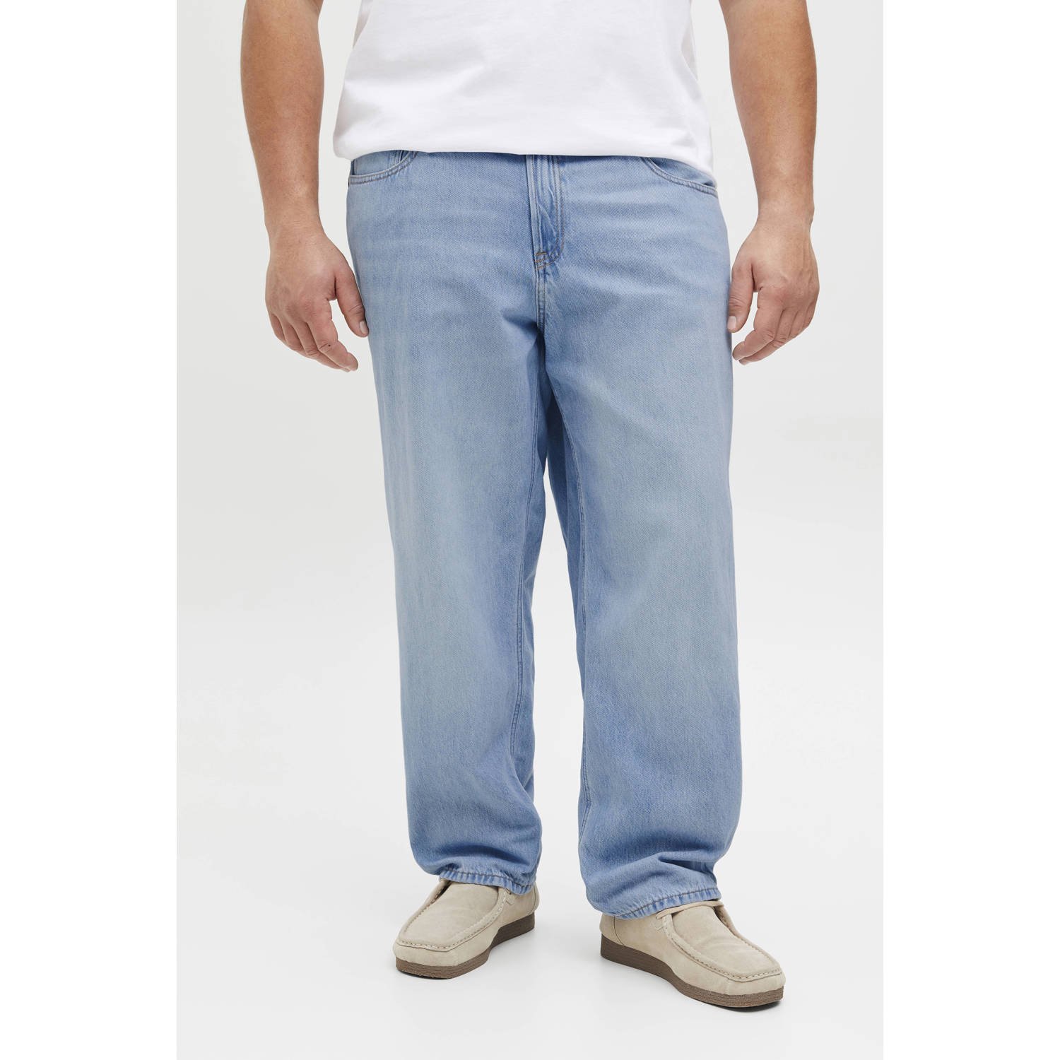 JACK & JONES PLUS SIZE JJICHRIS JJORIGNIAL relaxed loose fit jeans blue denim