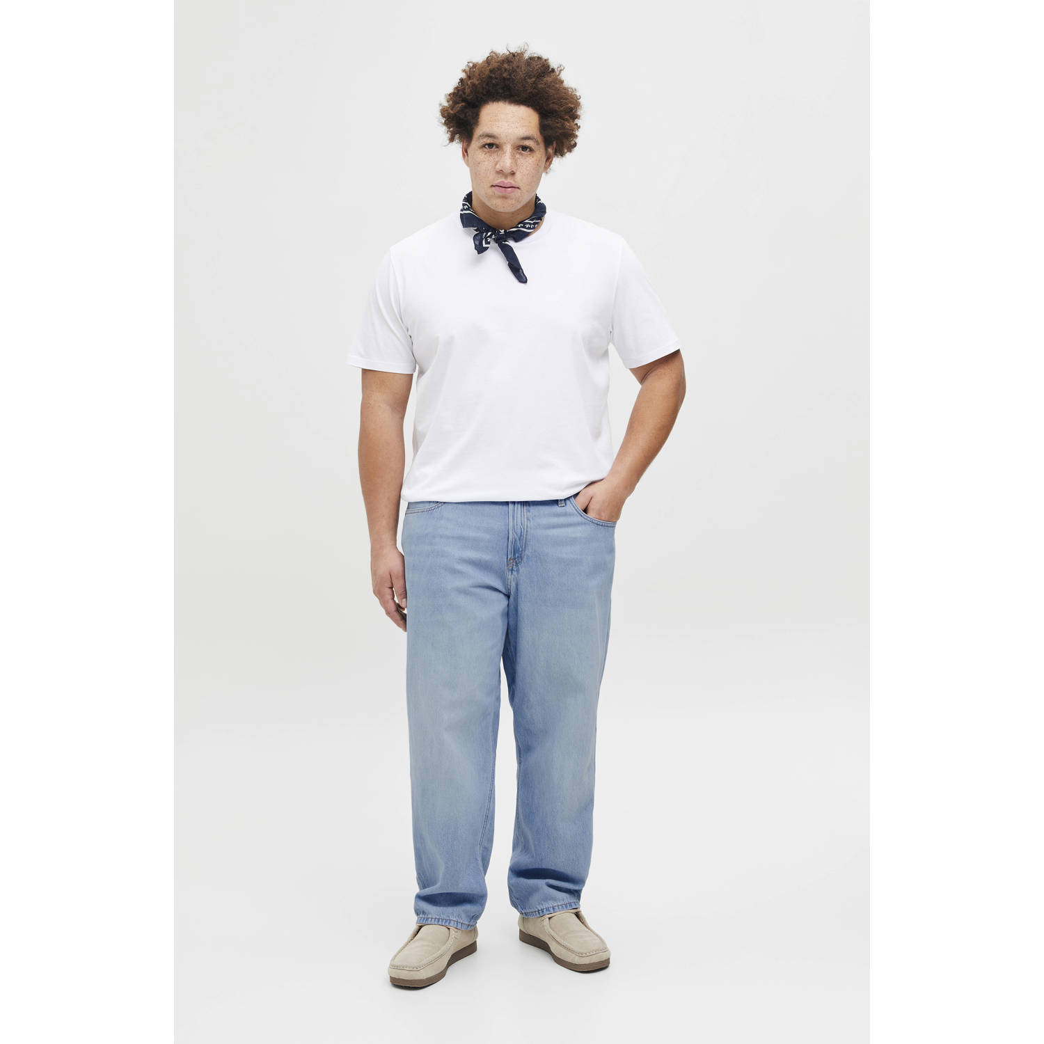 JACK & JONES PLUS SIZE JJICHRIS JJORIGNIAL relaxed loose fit jeans blue denim