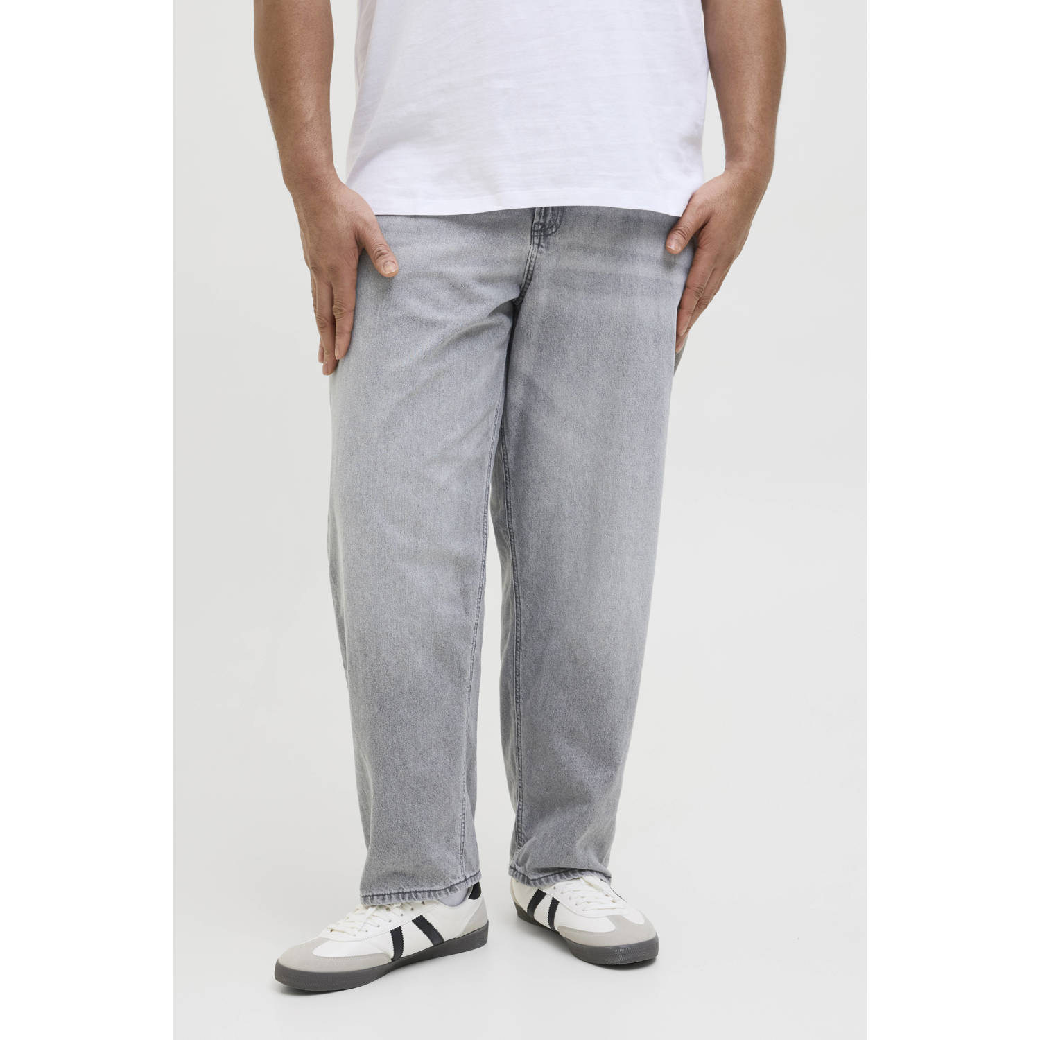 JACK & JONES PLUS SIZE JJICHRIS JJORIGNIAL regular loose fit jeans grey denim