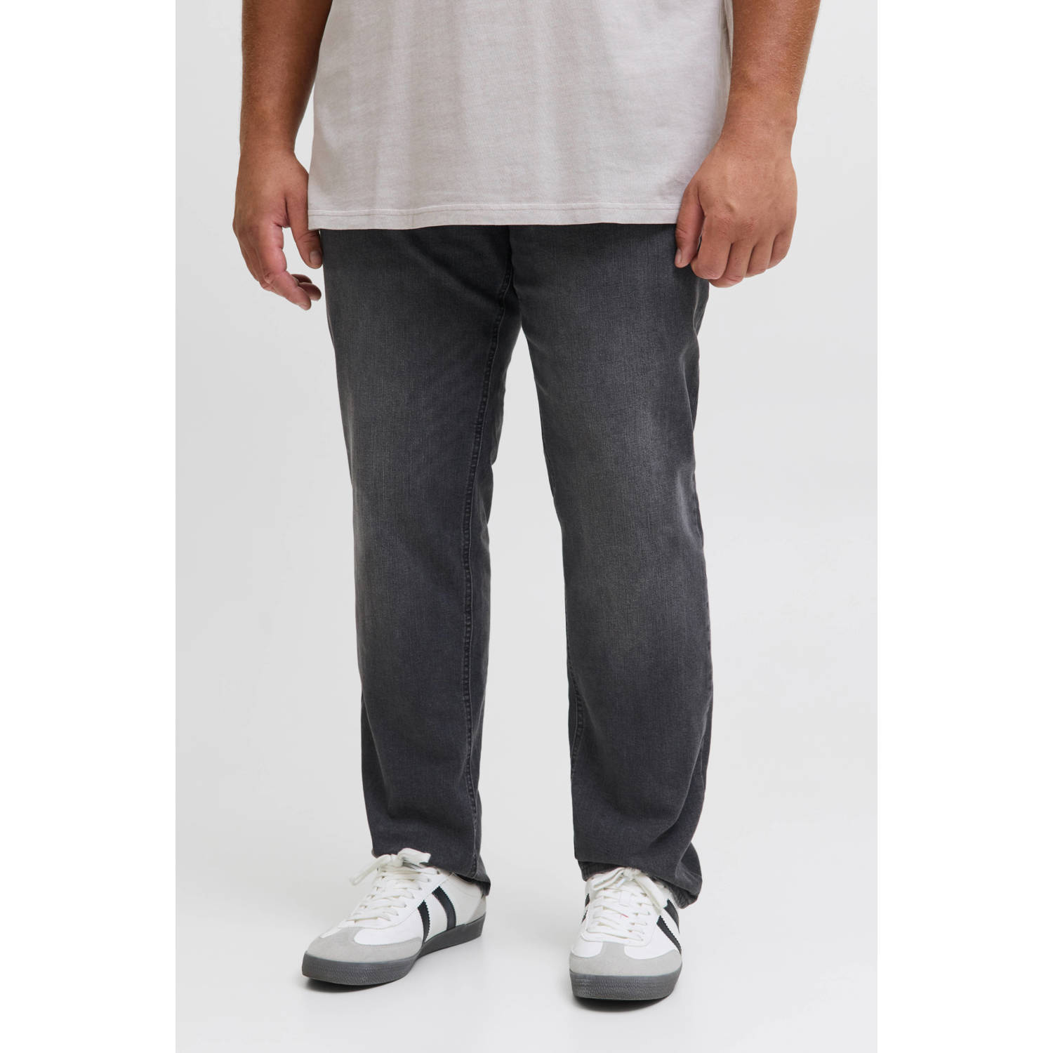 JACK & JONES PLUS SIZE JJIGLENN JJORIGINAL slim fit jeans grijs