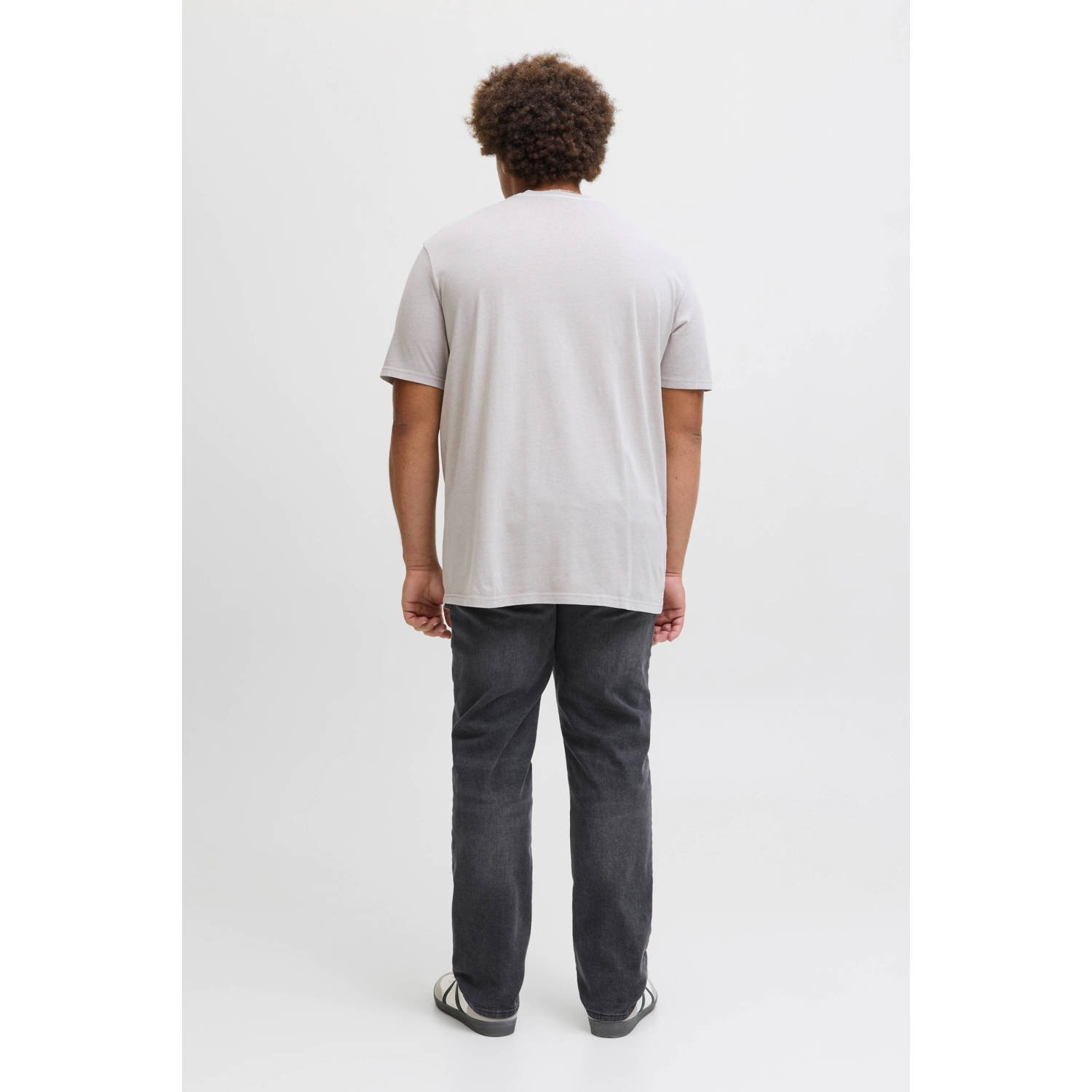 JACK & JONES PLUS SIZE JJIGLENN JJORIGINAL slim fit jeans grijs
