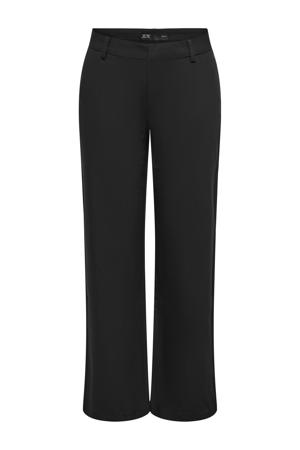 wide leg regular waist casual broek zwart