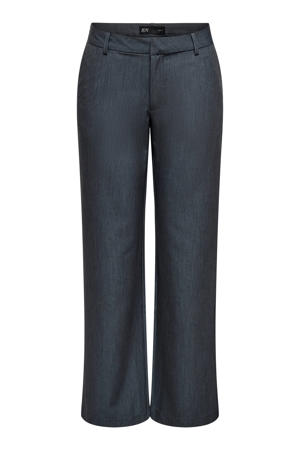 wide leg regular waist casual broek antraciet