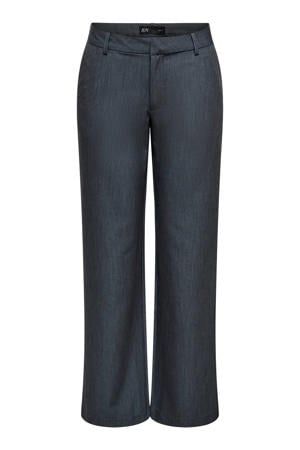 wide leg regular waist casual broek antraciet