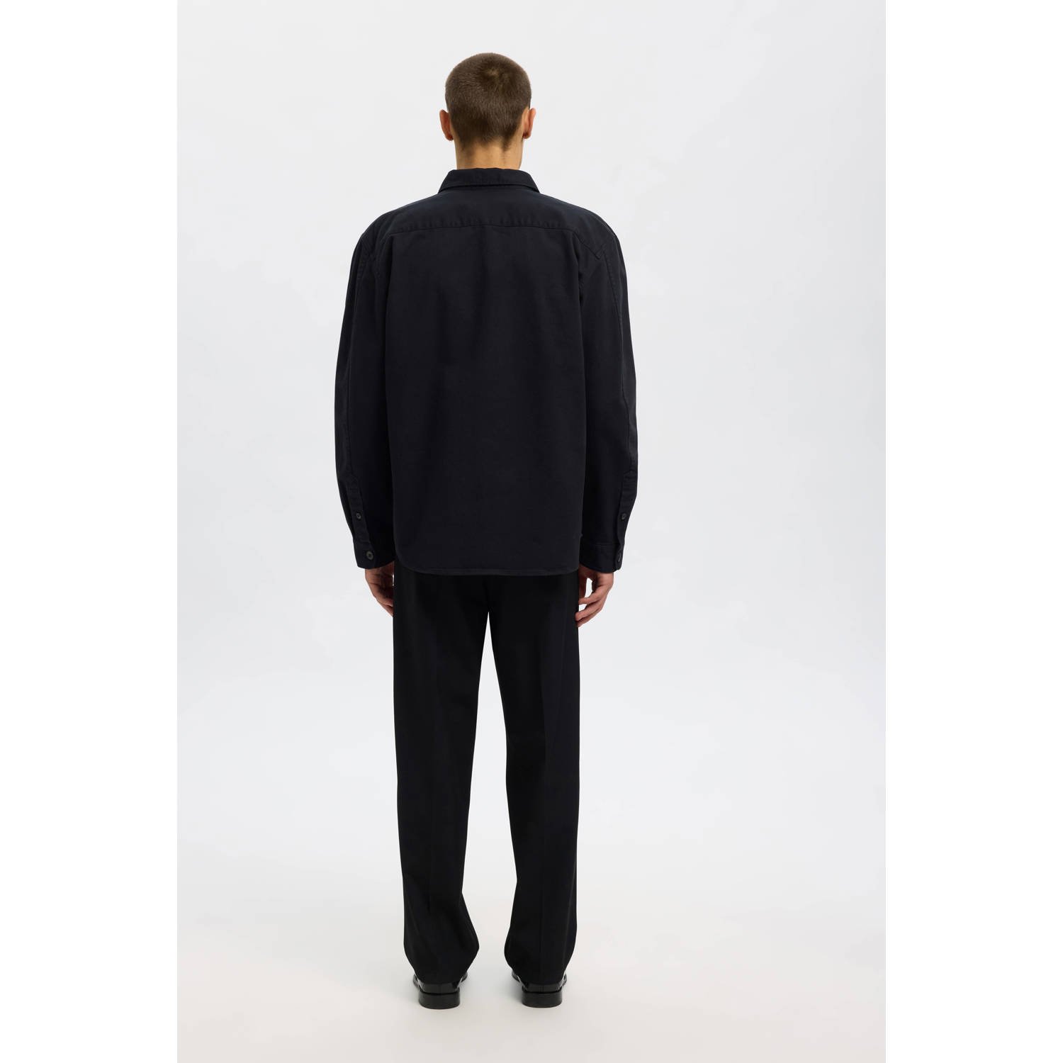 SELECTED HOMME overshirt zwart