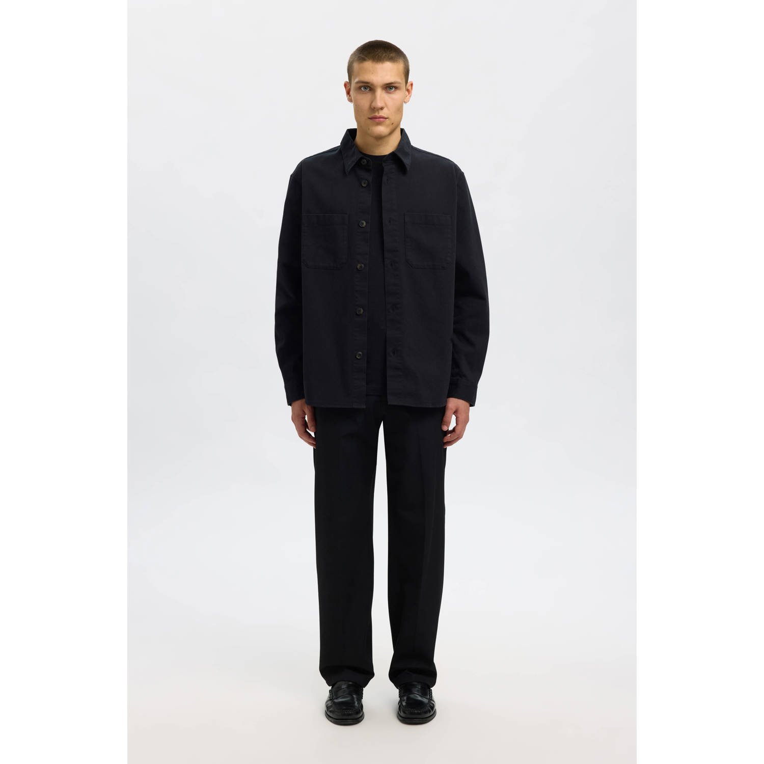 SELECTED HOMME overshirt zwart