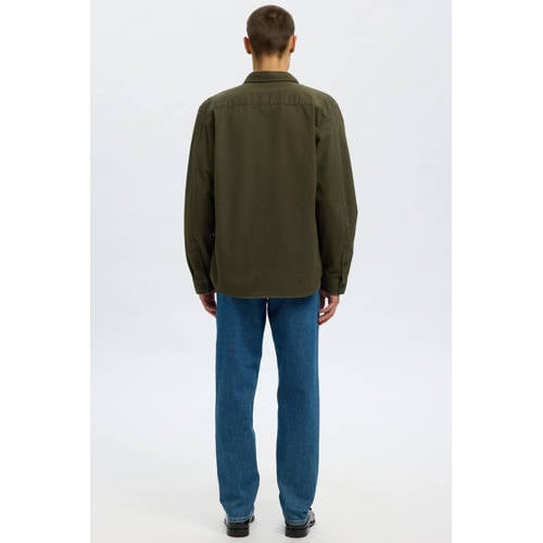 SELECTED HOMME overshirt donkergroen afbeelding