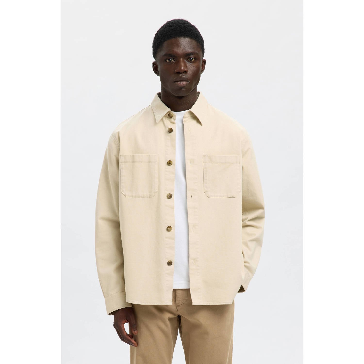 SELECTED HOMME overshirt ecru