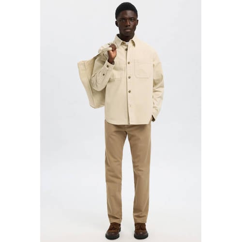 SELECTED HOMME overshirt ecru afbeelding