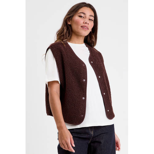 Cache Cache teddy gilet donkerbruin afbeelding