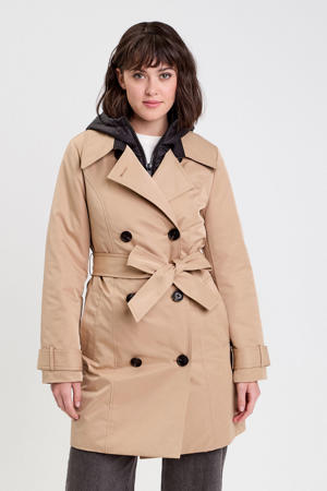 trenchcoat camel/ zwart