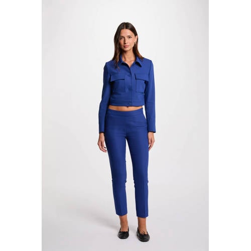 Morgan skinny regular waist broek blauw afbeelding