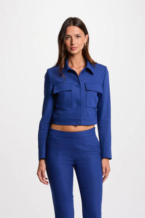 skinny regular waist broek  blauw