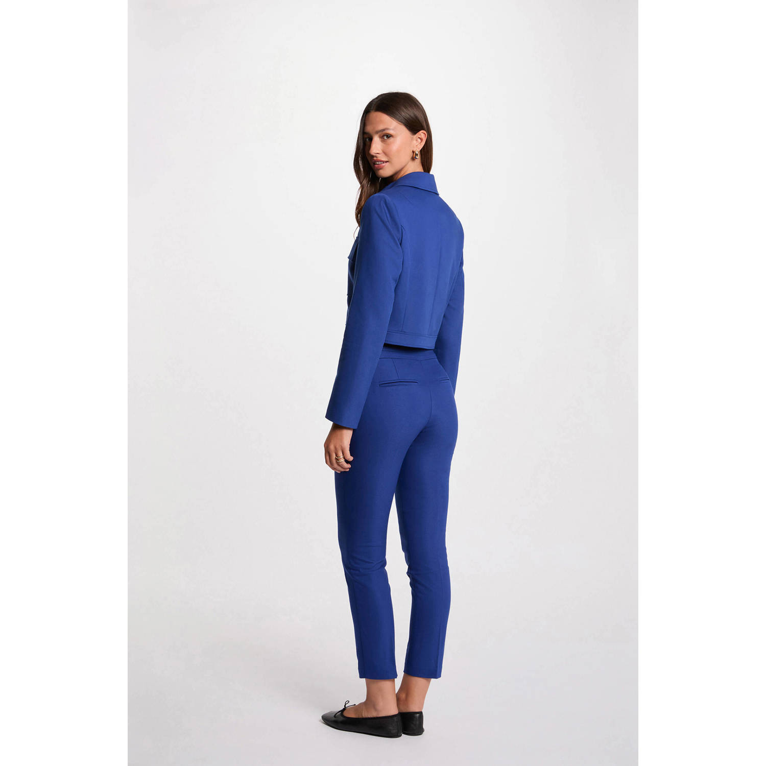 Morgan skinny regular waist broek blauw