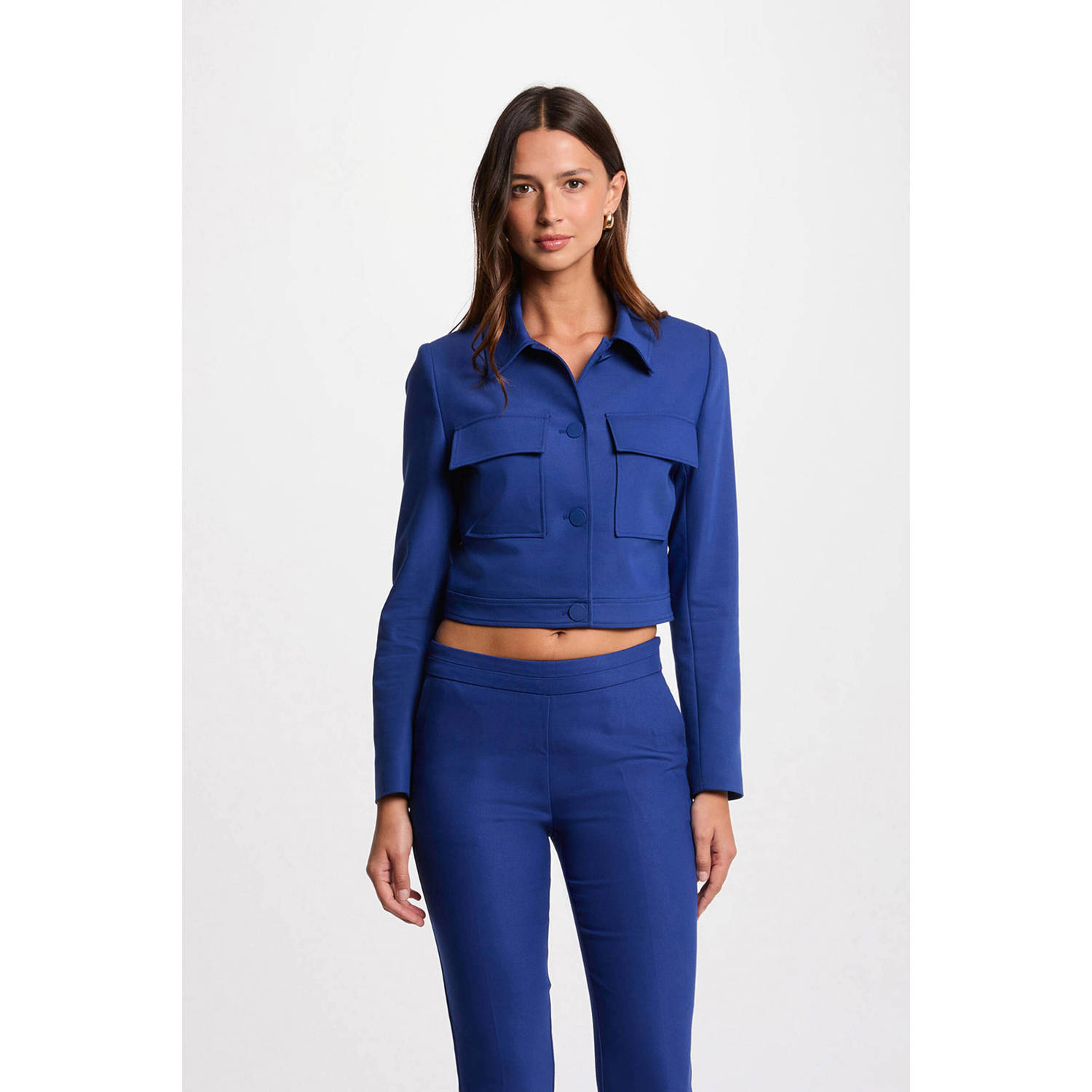Morgan skinny regular waist broek blauw