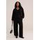 WE Fashion Curve straight regular waist casual broek zwart