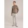 WE Fashion regular polo gebreid bruin