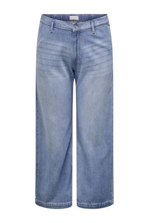 wide leg jeans medium blue denim