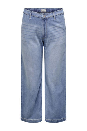 wide leg jeans medium blue denim