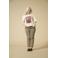 ONLY CARMAKOMA straight leg jeans met panterprint beige